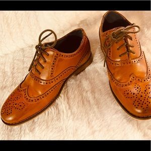 Bruno Marc Brown Oxfords Wingtips shoes Boys size 10
